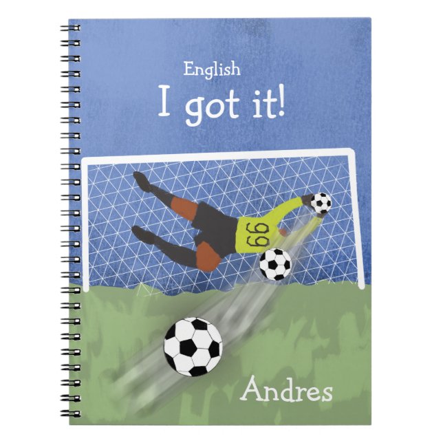 Carnet I got it! Personalized Soccer Goalkeeper English (Devant)