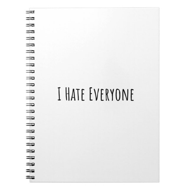 Carnet I Hate Everyone (Devant)