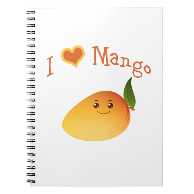 Carnet I Heart (amour) Mango (Devant)