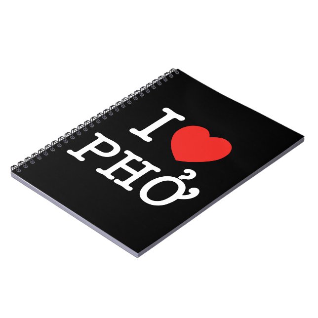 Carnet I Heart (Amour) Pho (Côté gauche)
