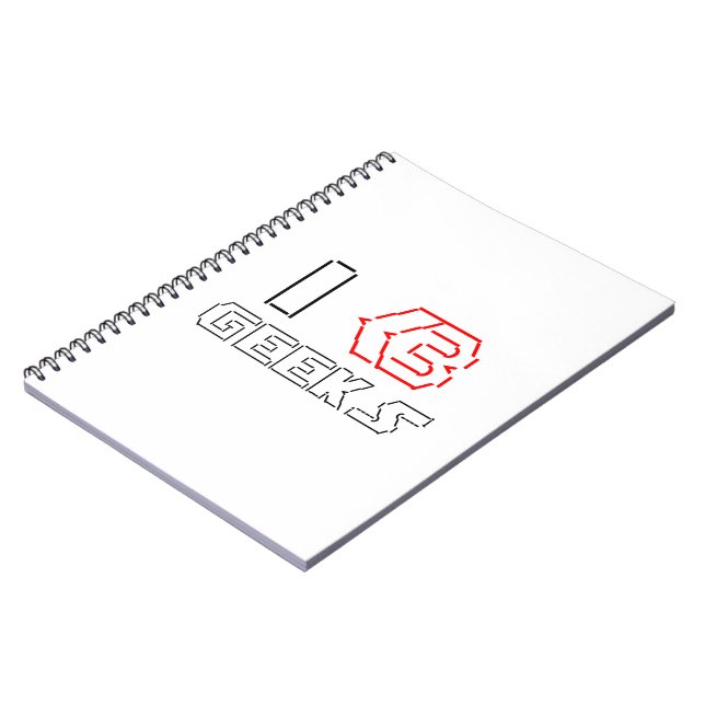 Carnet I Heart Geek ASCII ART (Côté gauche)