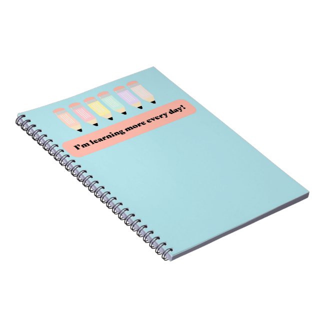 Carnet I Learn More Every Day!" Notebook Cover - Inspirin (Côté Droit)