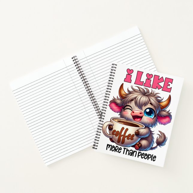 Carnet I Like Coffee More Than People  (Intérieur)