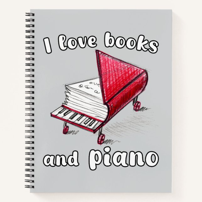Carnet I Looks And Piano, Authentic Freehand Art (Devant)