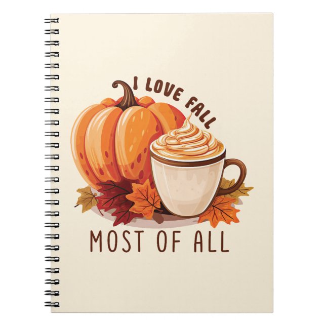 Carnet I Love Fall - Citrouille et Citrouille Spice Latte (Devant)