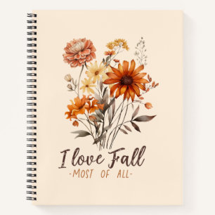 Carnet I Love Fall Most All - Autumn Foliage