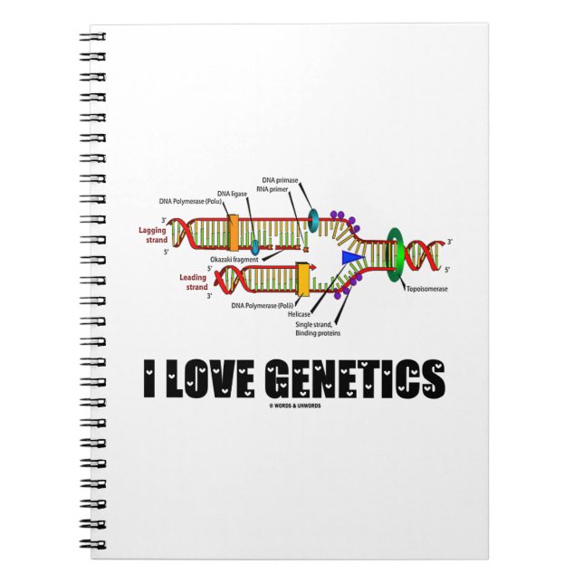 Carnet I Love Genetics (réplication de l'ADN) (Devant)