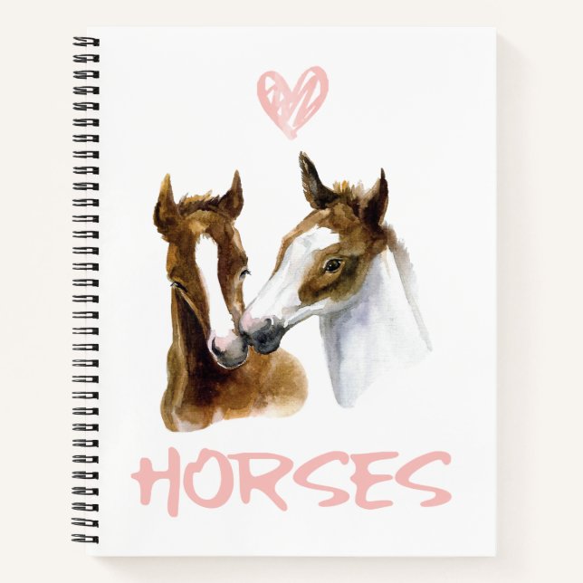 Carnet I Love Horses Portrait (Devant)