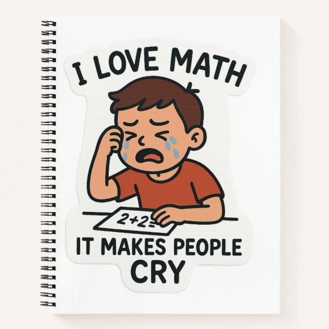 Carnet I Love Math - Drôle Sticker Cartoon (Devant)