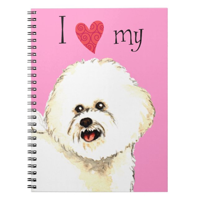 Carnet I Love my Bichon Frise (Devant)