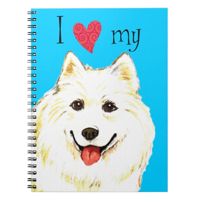 Carnet I Love my samoyed (Devant)