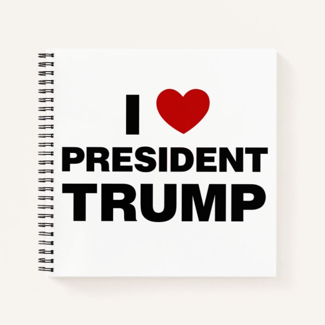 Carnet I Love Président Trump Heart (Devant)