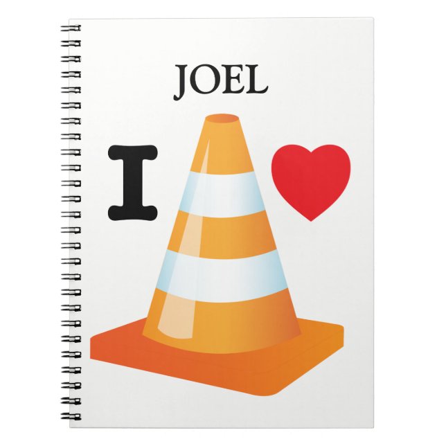 Carnet I Love Traffic Cones Fun Student Graduation (Devant)