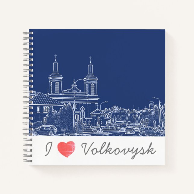Carnet I Love Volkovysk Biélorussie Architecture Cathédra (Devant)