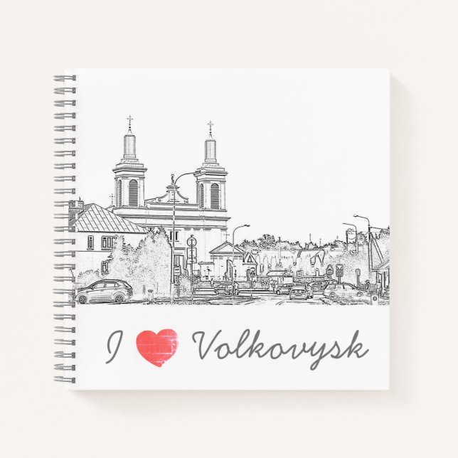 Carnet I Love Volkovysk Biélorussie Architecture Église (Devant)