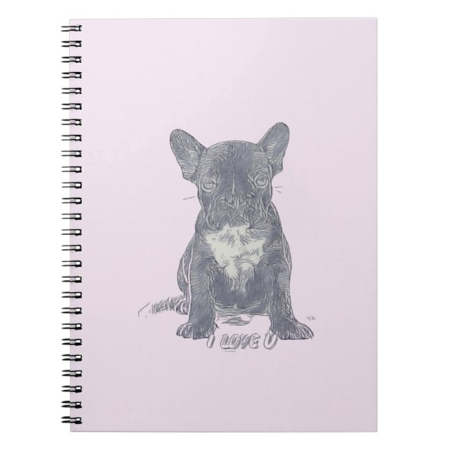 Carnet I Love YOU - French Bulldog (Devant)