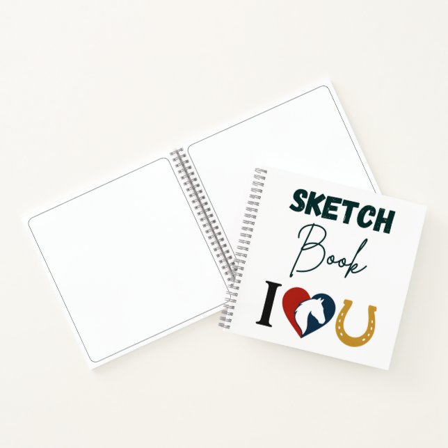 Carnet I Love You Sketch book for Horse Lovers (Intérieur)