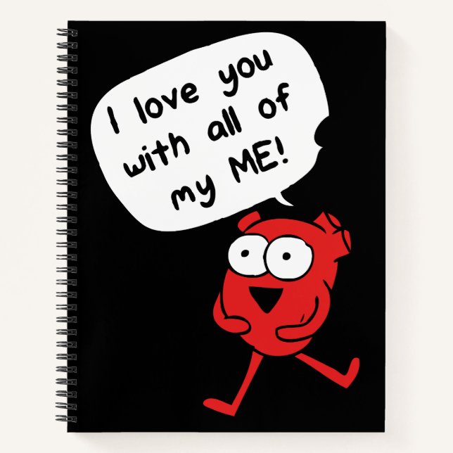 Carnet I Love You With All My Me – Cute Valentine (Devant)