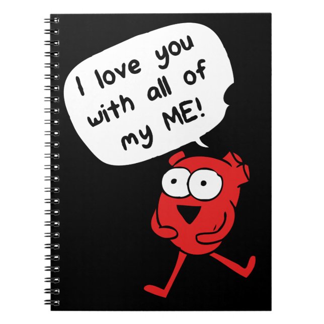 Carnet I Love You With All My Me – Cute Valentine (Devant)
