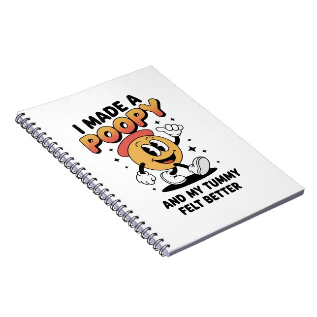 Carnet I Made a Poopy and My Tummy Felt Better Adult Meme (Côté Droit)