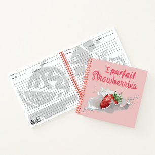 Carnet I "Parfait" Citation amusante des fraises