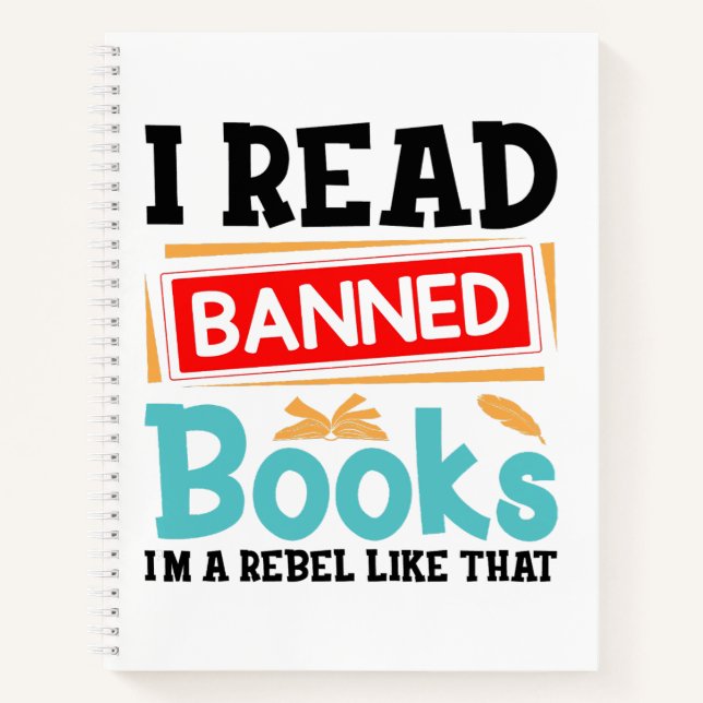 Carnet I Read Banned Books Librarian Reader (Devant)