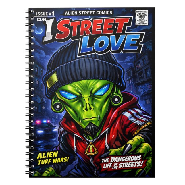Carnet I Street Love – Urban Alien Comic Cover Art (Devant)