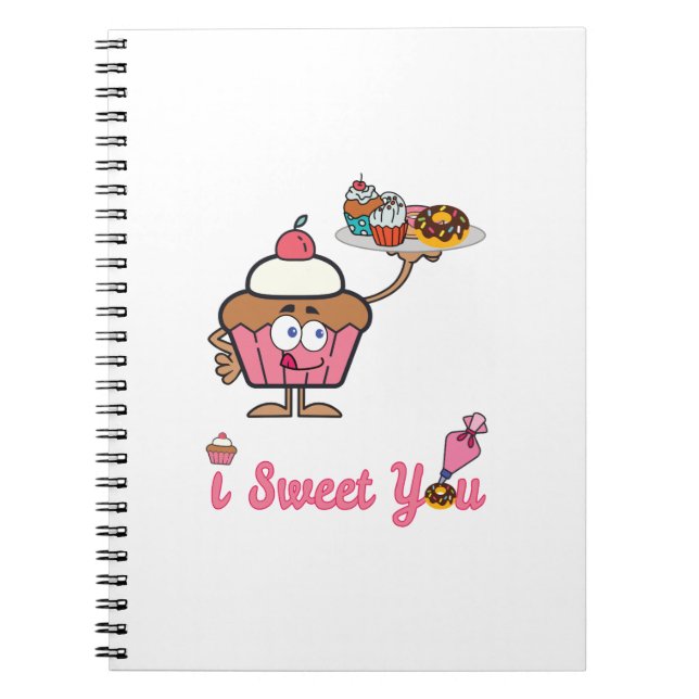 Carnet I Sweet You with a Cupcake (Devant)