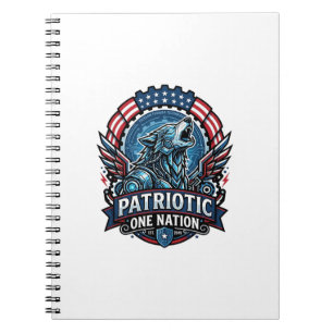 Carnet IA patriotique Liberté Loup Cyberpunk Avenir Liber