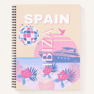 Carnet Ibiza, Espagne, Art Voyage, Art Preppy, Rose, Past