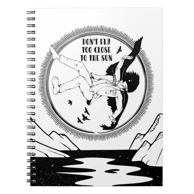 Carnet Icare Noir et blanc (Devant)