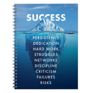 Carnet Iceberg de la réussite Travail acharné