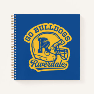 Carnet Icône de casque de football Go Bulldogs