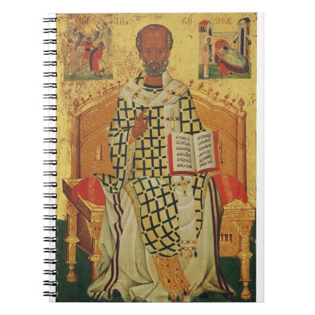 Carnet Icône orthodoxe byzantine de saint Nicolas de Myre (Devant)