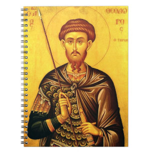 Carnet icône orthodoxe de saint Théodore Tiron