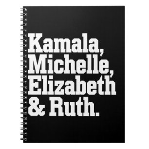 Carnet Icône politique féministe Kamala Michelle Elizabet