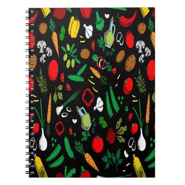 Carnet Icônes végétales colorées (Devant)