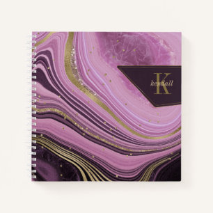Carnet ID majuscule d'agent Abstrait Monogramme827