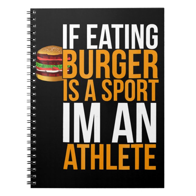 Carnet Idée cadeau humour blague Burger Hamburger BBQ (Devant)
