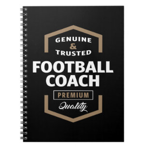 Carnet Idées cadeaux du logo de l'entraîneur de football