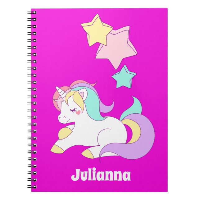 Carnet Idées Cadeaux Unicorne Girl, Cute Unicorn (Devant)