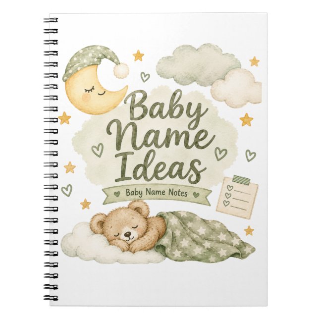 Carnet Idées de prénoms pour bébé  (Devant)