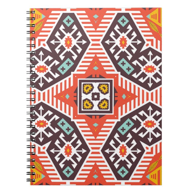 Carnet Ikat Aztec : Textes à rayures ethniques (Devant)