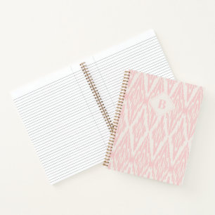 Carnet Ikat Diamond Motif en Pastel Pink Monogram