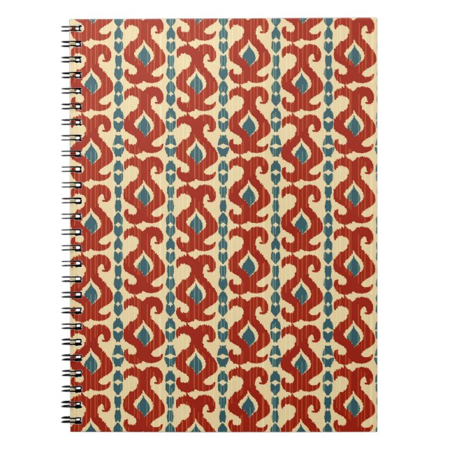 Carnet Ikat Elegance : Conception Motif transparente. (Devant)