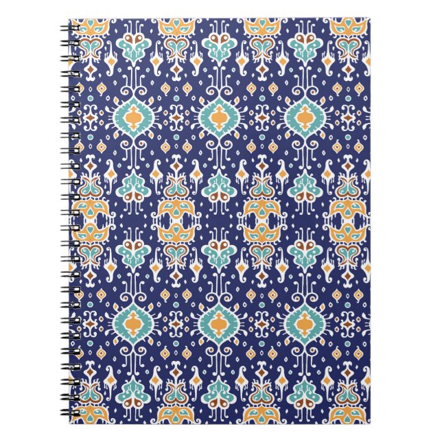 Carnet Ikat Géométrique : Ornement Oriental Folklore. (Devant)