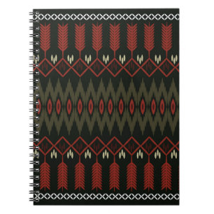 Carnet Ikat Motif : Ornement ethnique géométrique