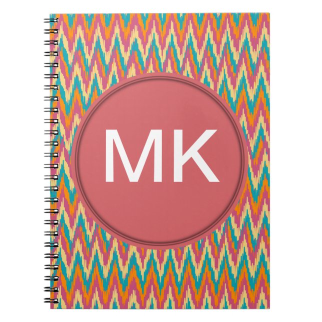 Carnet iKat Zigzag Design Couleurs d'épices (Devant)