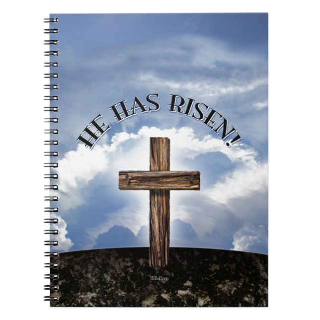 Carnet Il Est Ressuscité Croix Rude Ciel (Devant)