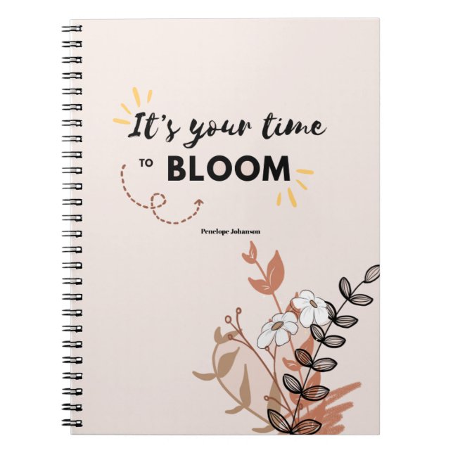 Carnet Il est temps de fleurir Gold Botanical Planner (Devant)